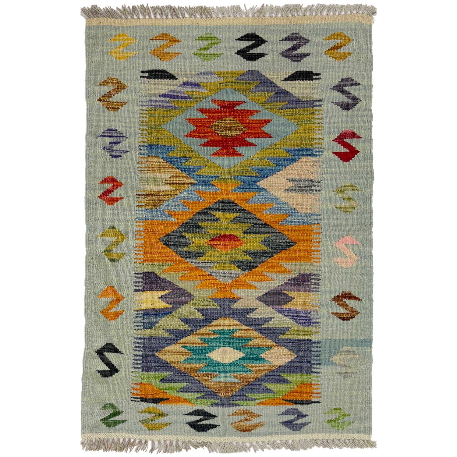 Handmade Vegetable Kilim 2' 0" x 3' 2" (ft) - No. R38967