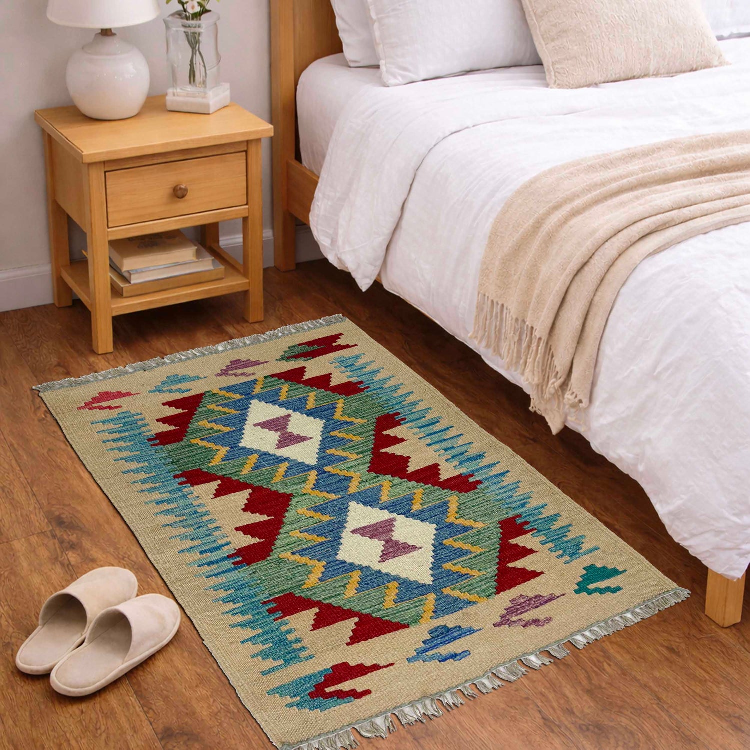 Handmade Vegetable Kilim 2' 1" x 3' 0" (ft) - No. R38973