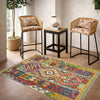 Handmade Vegetable Kelim 3' 5" x 4' 11" (ft) - No. R38979