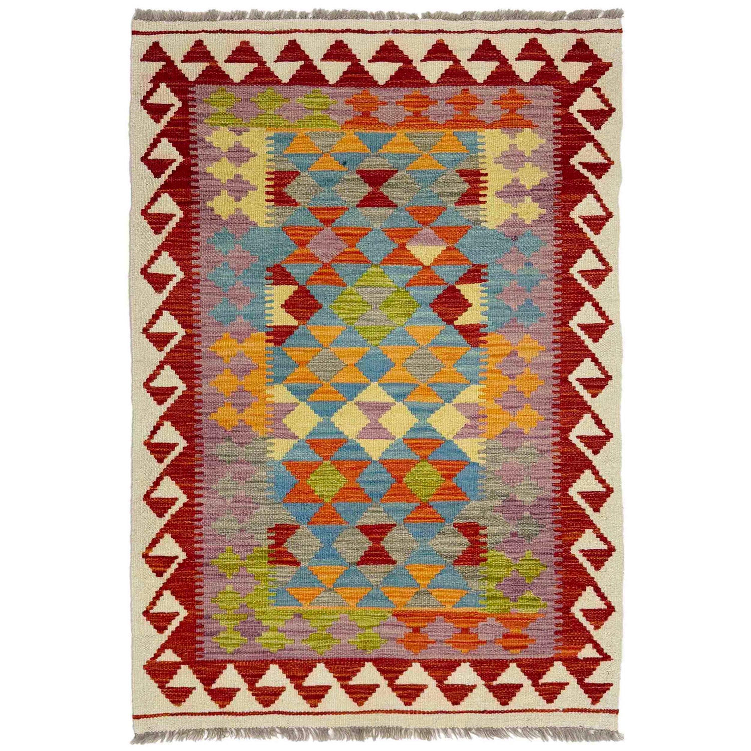 Handmade Vegetable Kelim 3' 0" x 4' 10" (ft) - No. R38980