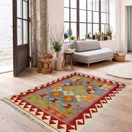 Handmade Vegetable Kelim 3' 0" x 4' 10" (ft) - No. R38980