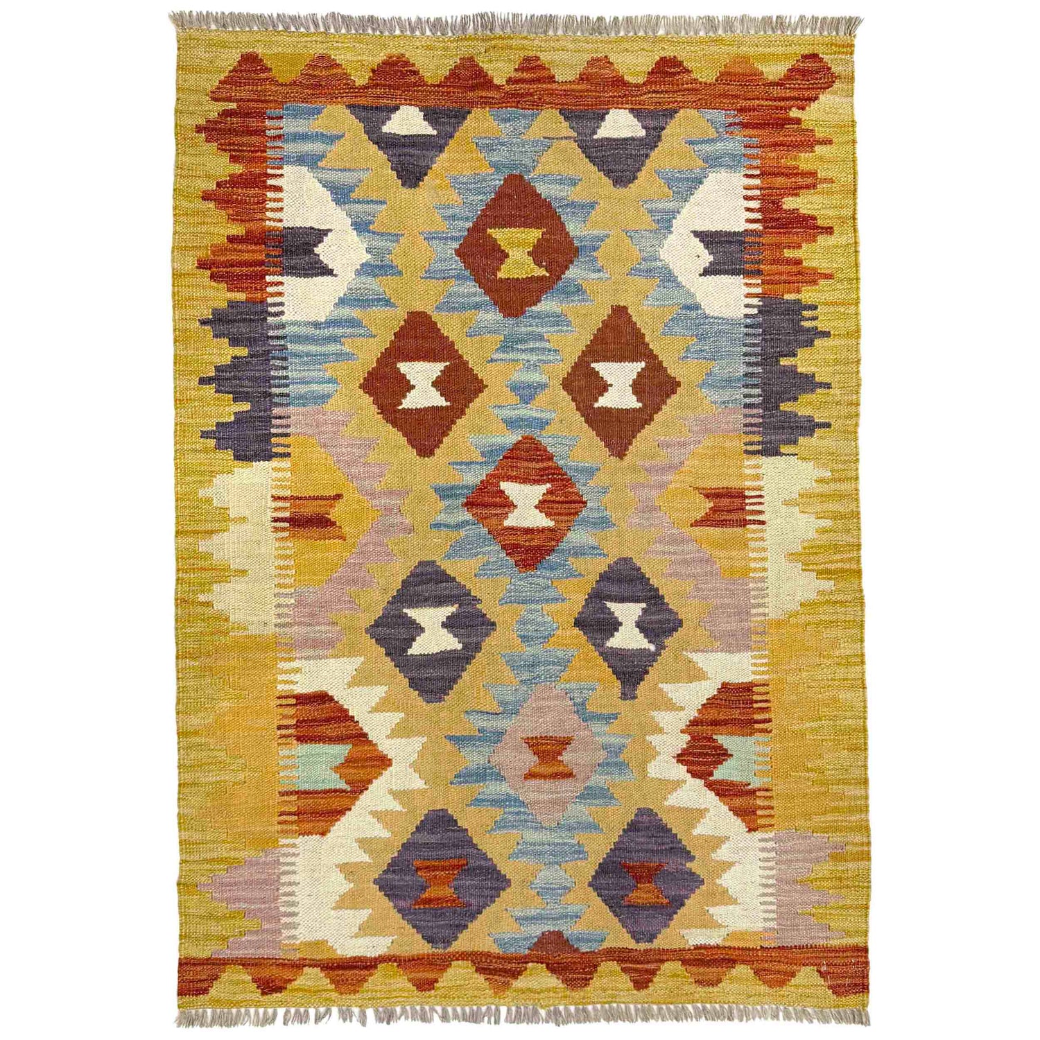 Handmade Vegetable Kelim 2' 10" x 4' 2" (ft) - No. R38987