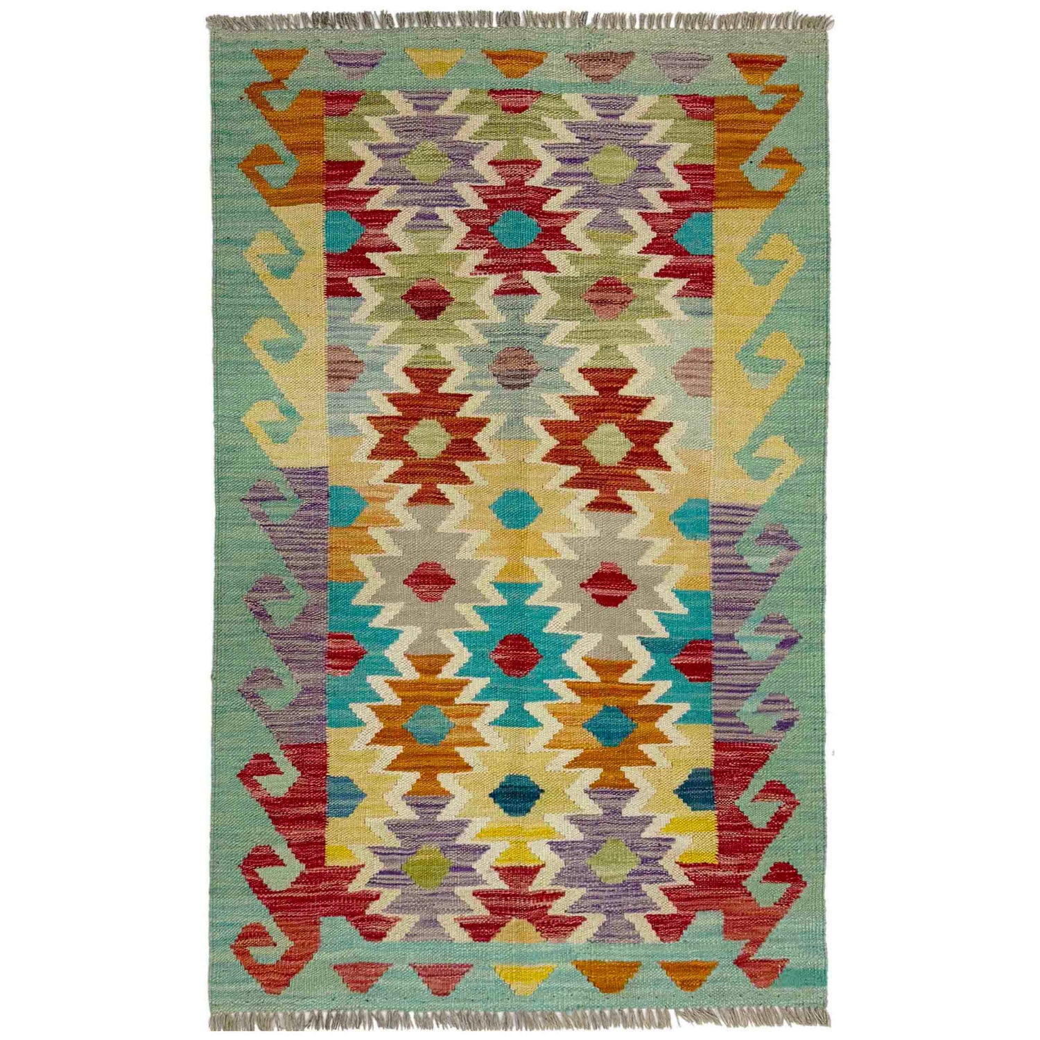 Handmade Vegetable Kelim 2' 7" x 4' 1" (ft) - No. R38989