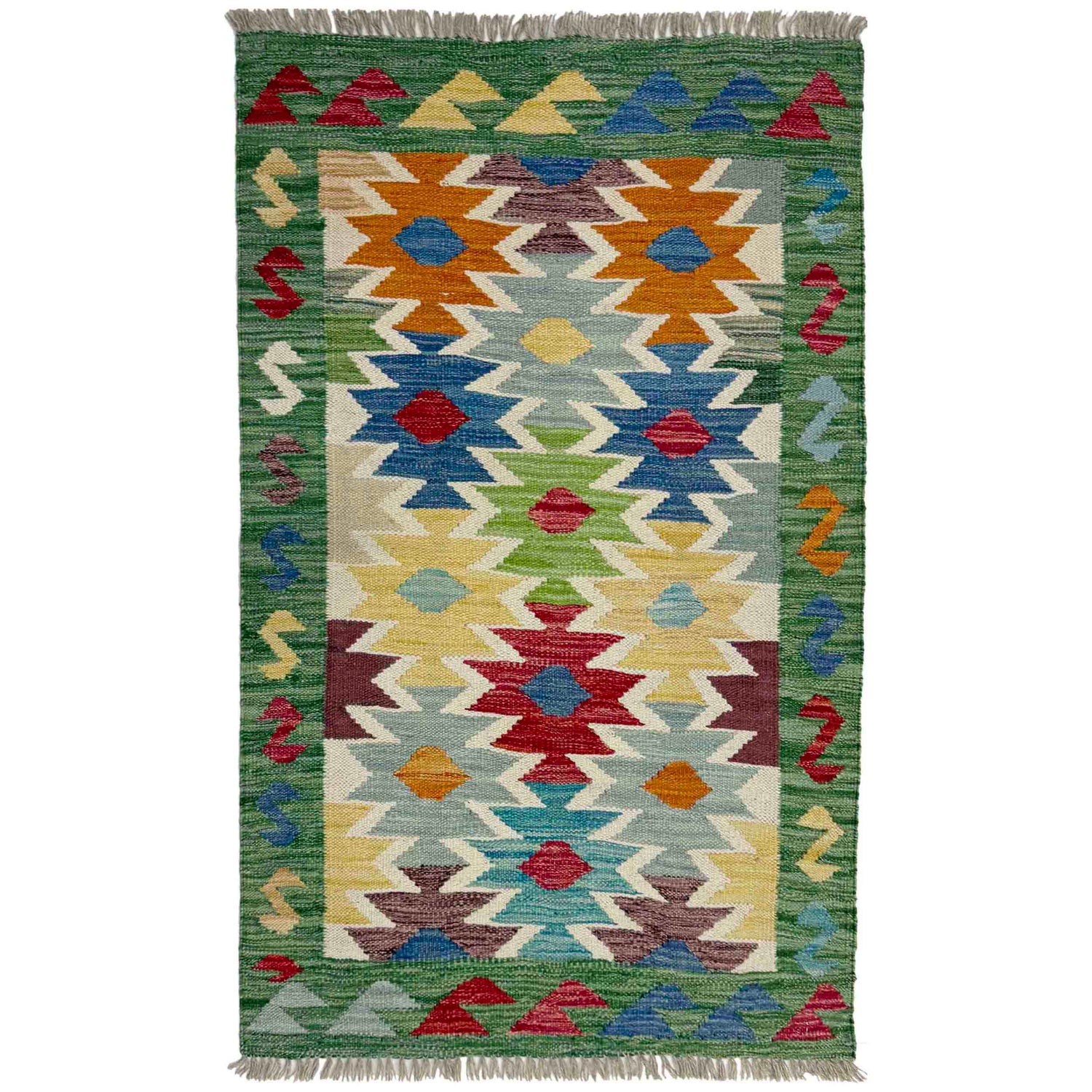 Handmade Vegetable Kelim 2' 6" x 4' 1" (ft) - No. R38991