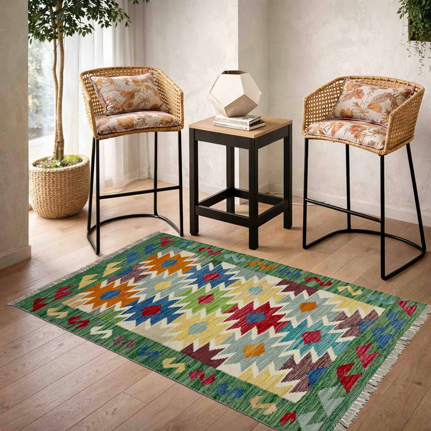 Handmade Vegetable Kelim 2' 6" x 4' 1" (ft) - No. R38991