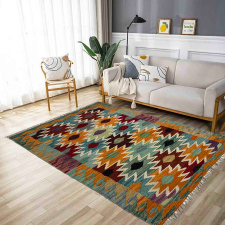Handmade Vegetable Kilim 2' 7" x 3' 11" (ft) - No. R38992