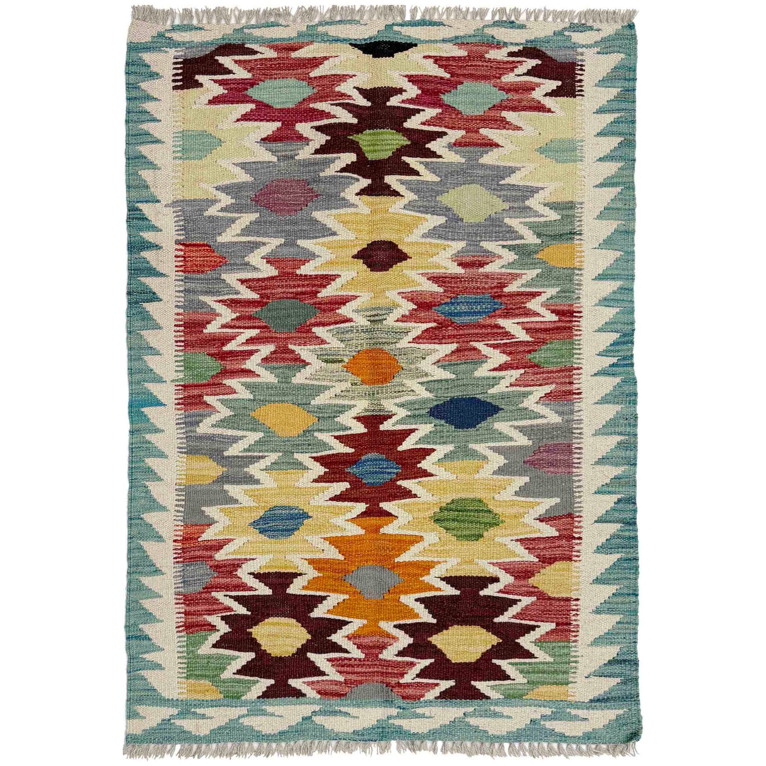 Handmade Vegetable Kelim 2' 8" x 3' 11" (ft) - No. R38993