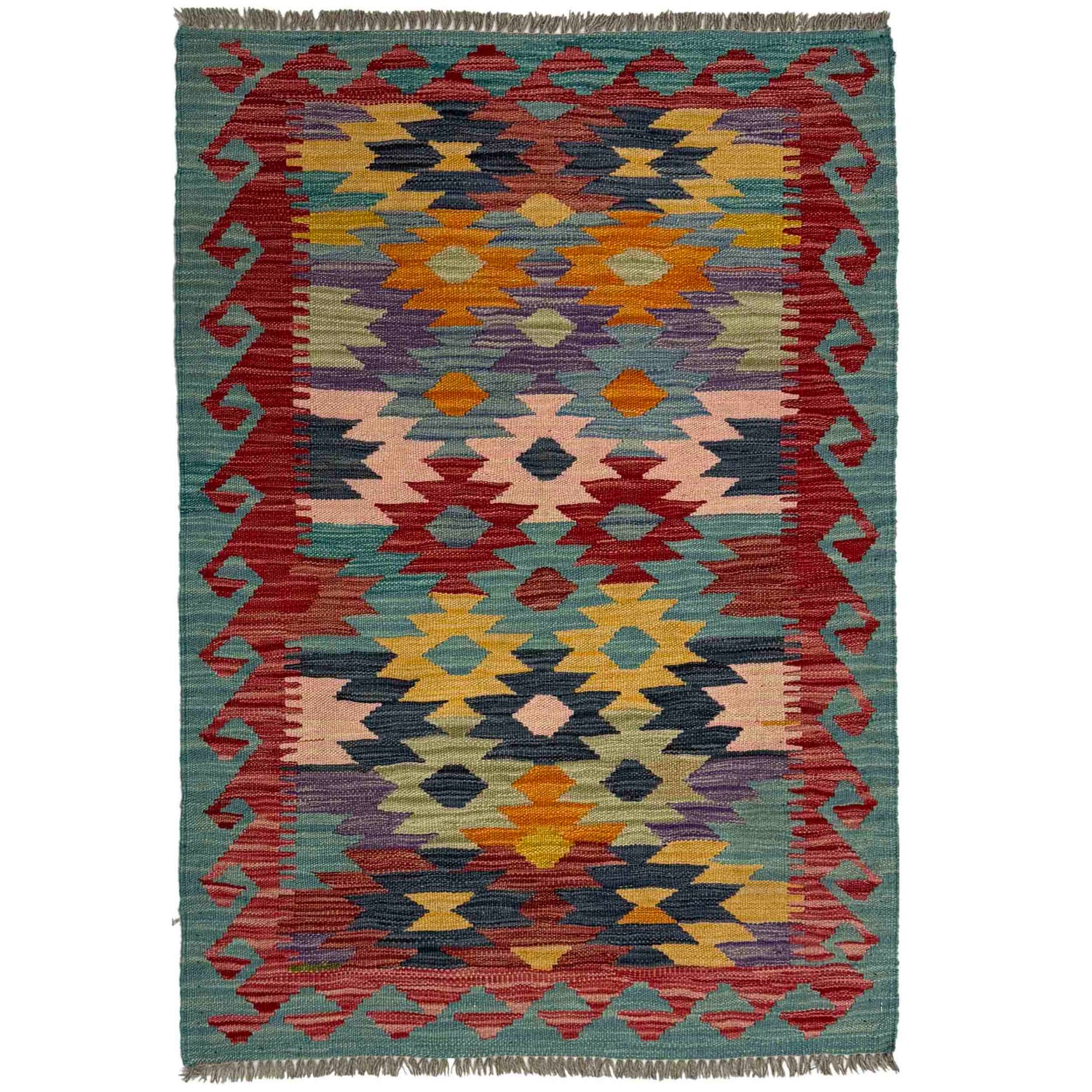 Handmade Vegetable Kelim 2' 7" x 4' 0" (ft) - No. R38994