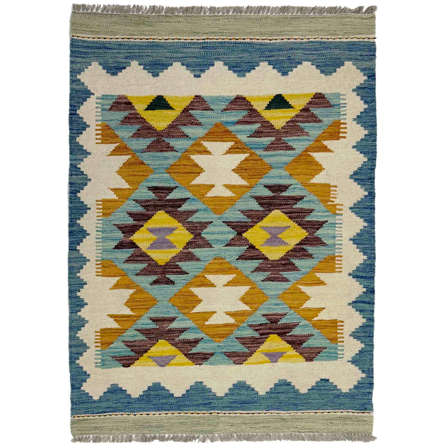 Handmade Vegetable Kilim 2' 10" x 3' 11" (ft) - No. R38997