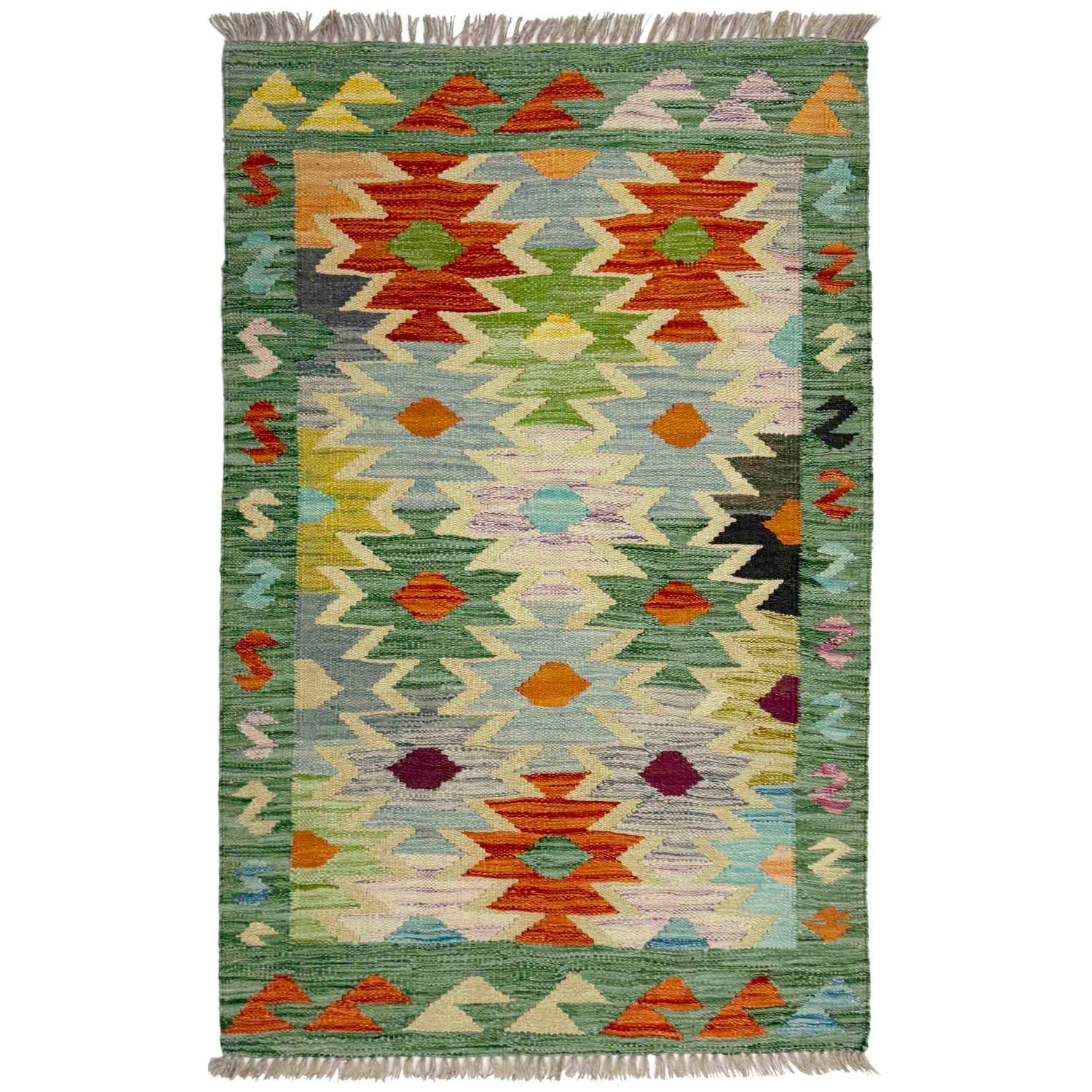 Handmade Vegetable Kelim 2' 7" x 4' 0" (ft) - No. R38998