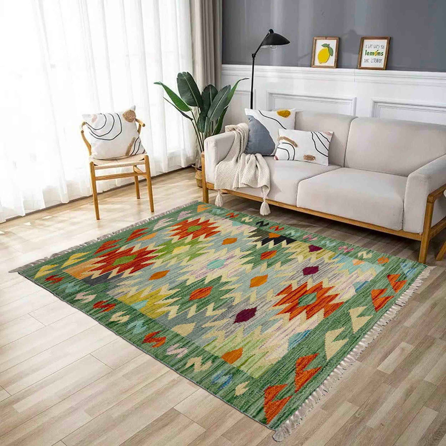 Handmade Vegetable Kelim 2' 7" x 4' 0" (ft) - No. R38998