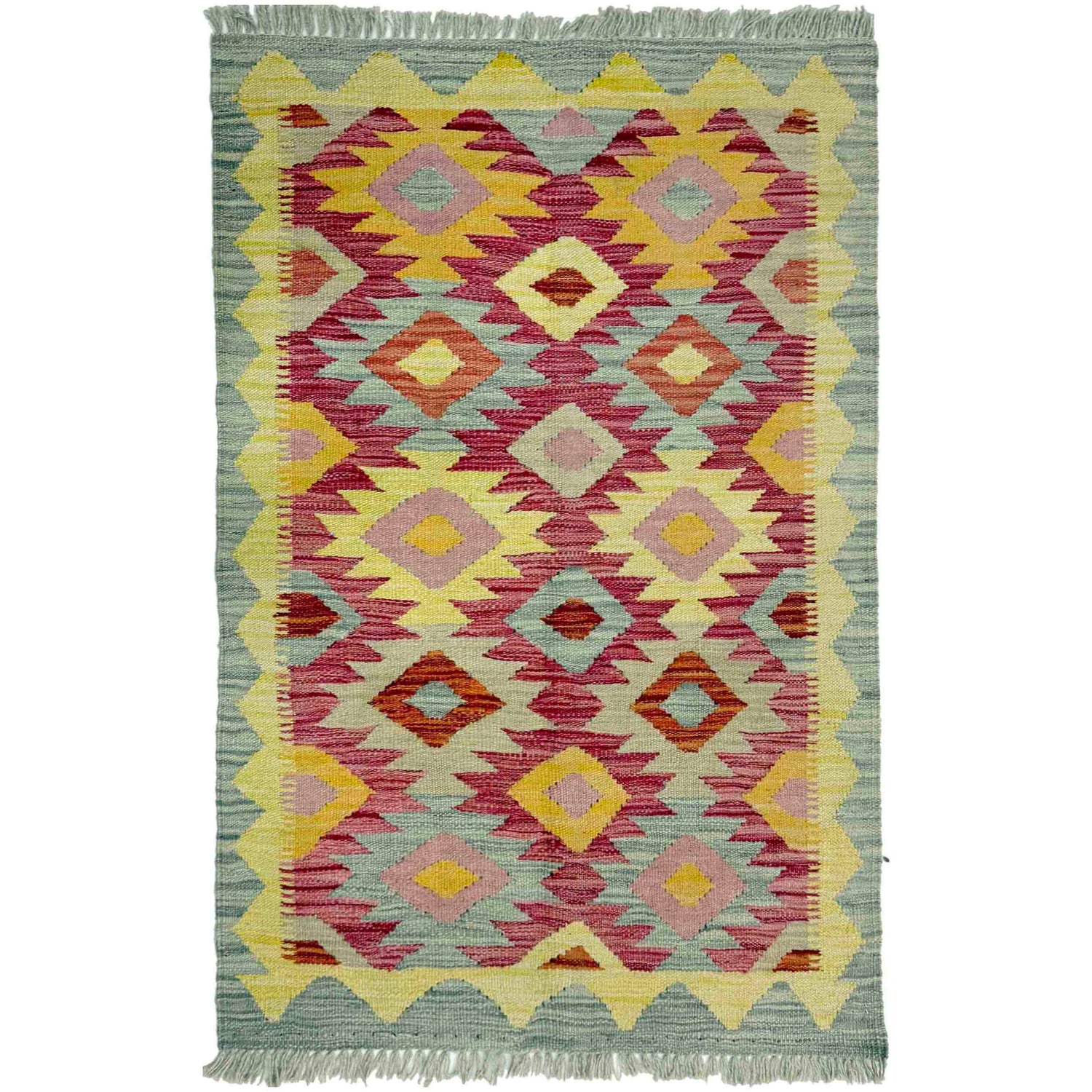 Handmade Vegetable Kilim 2' 5" x 4' 0" (ft) - No. R39002