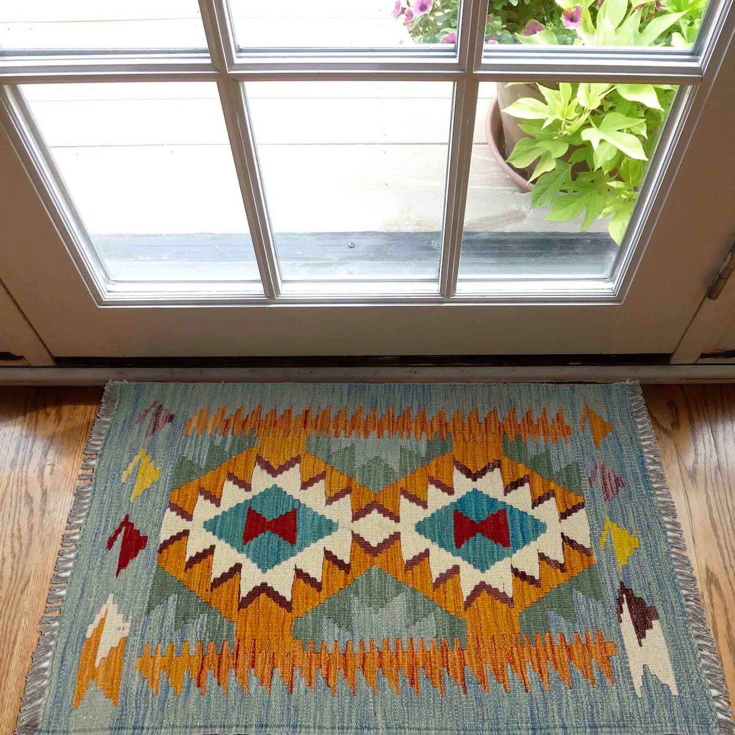 Handmade Vegetable Kelim 2' 0" x 3' 0" (ft) - No. R39006