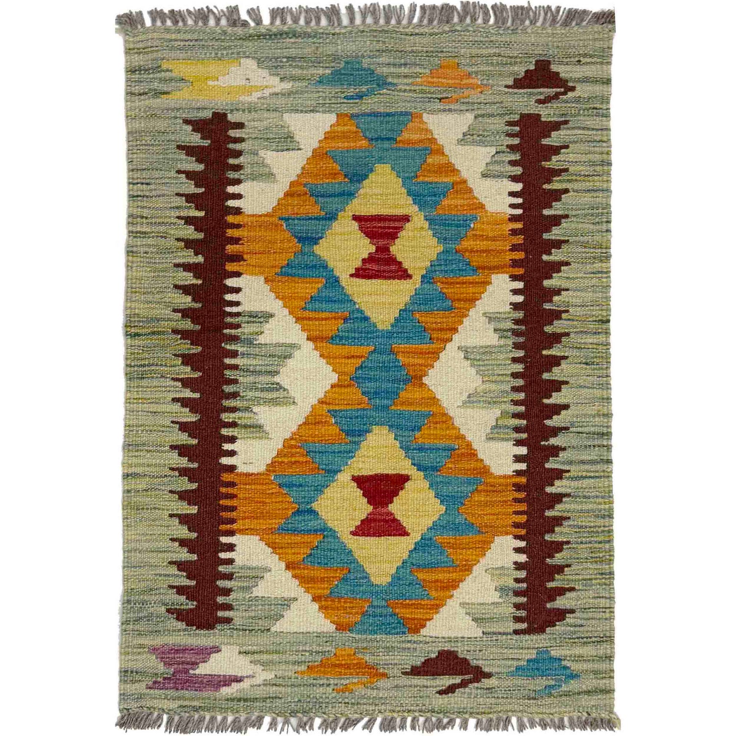 Handmade Vegetable Kelim 2' 0" x 3' 0" (ft) - No. R39009