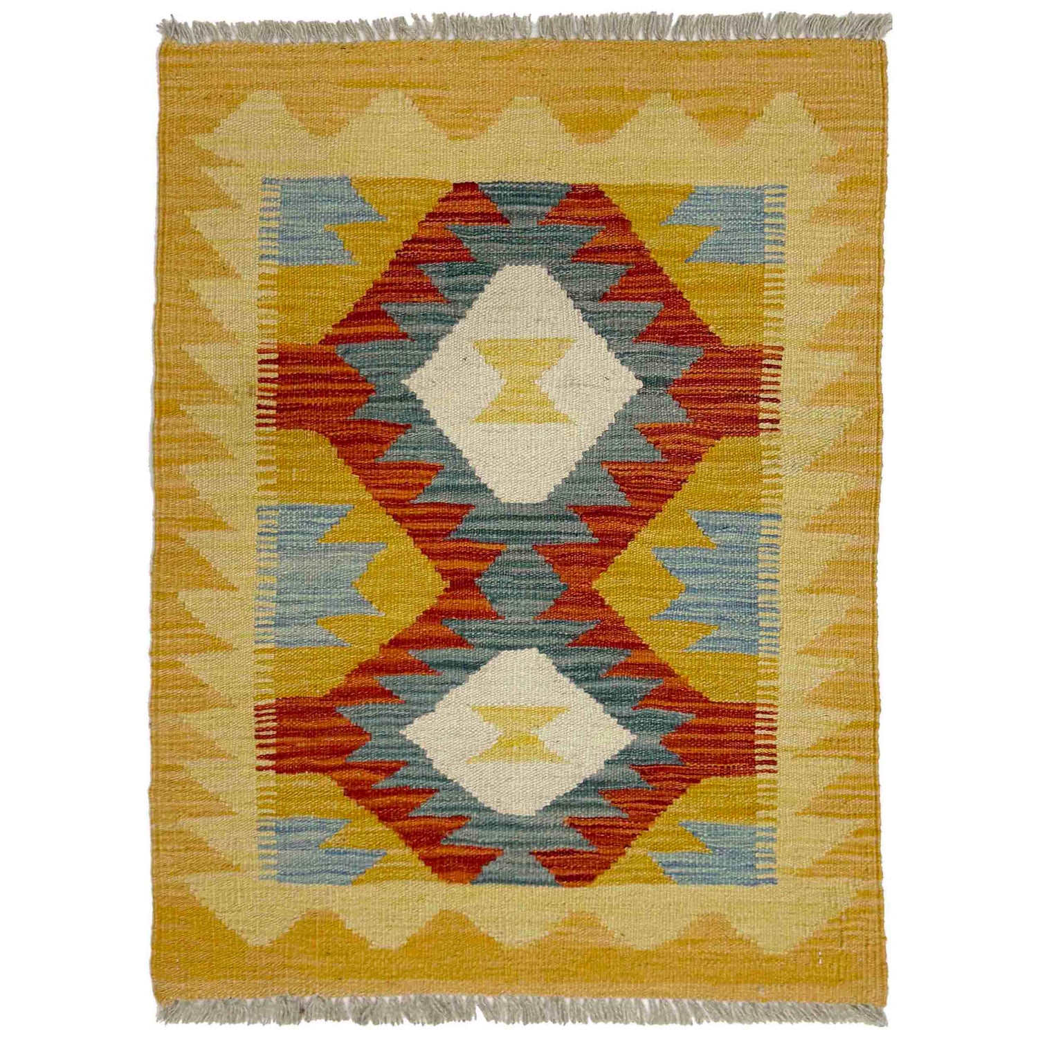 Handmade Vegetable Kelim 2' 1" x 2' 11" (ft) - No. R39011