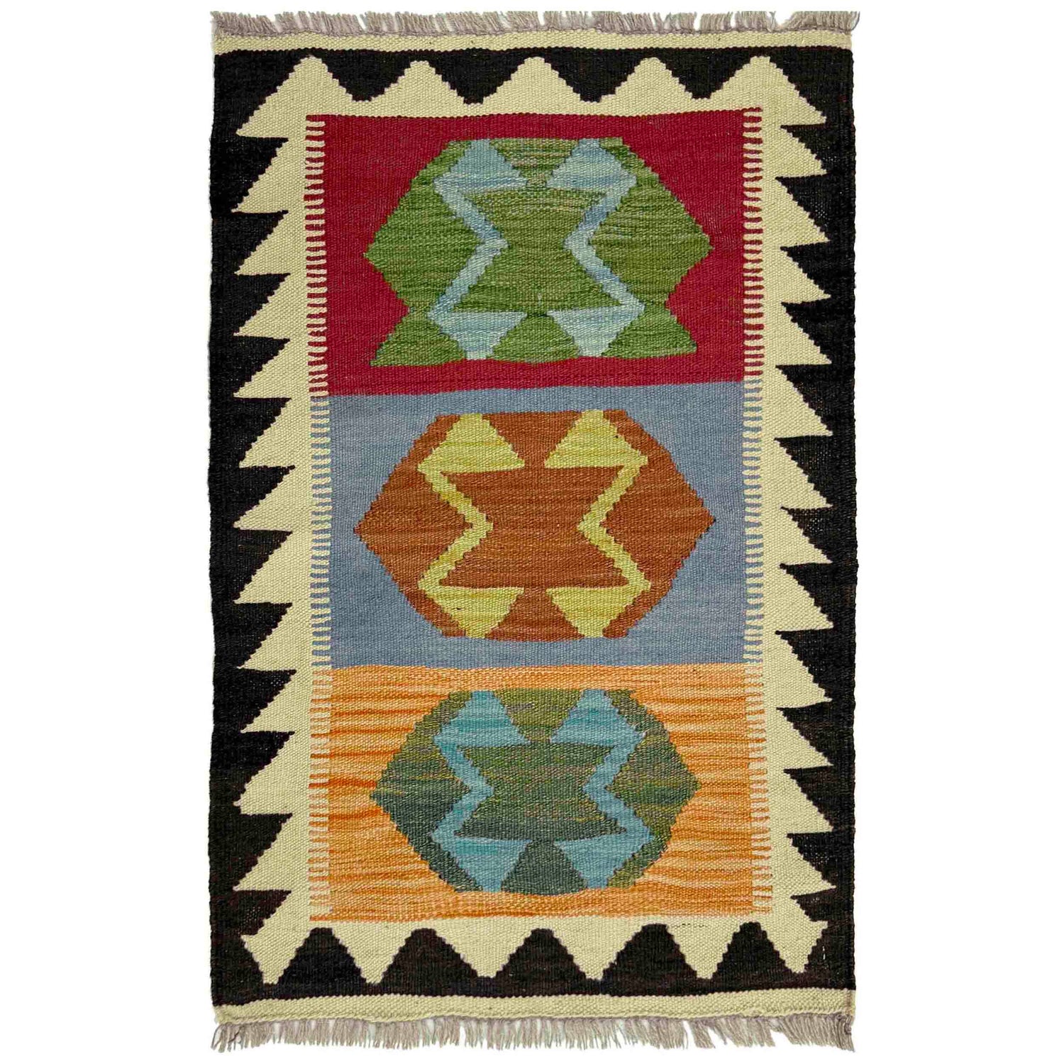 Handmade Vegetable Kilim 2' 0" x 3' 1" (ft) - No. R39012