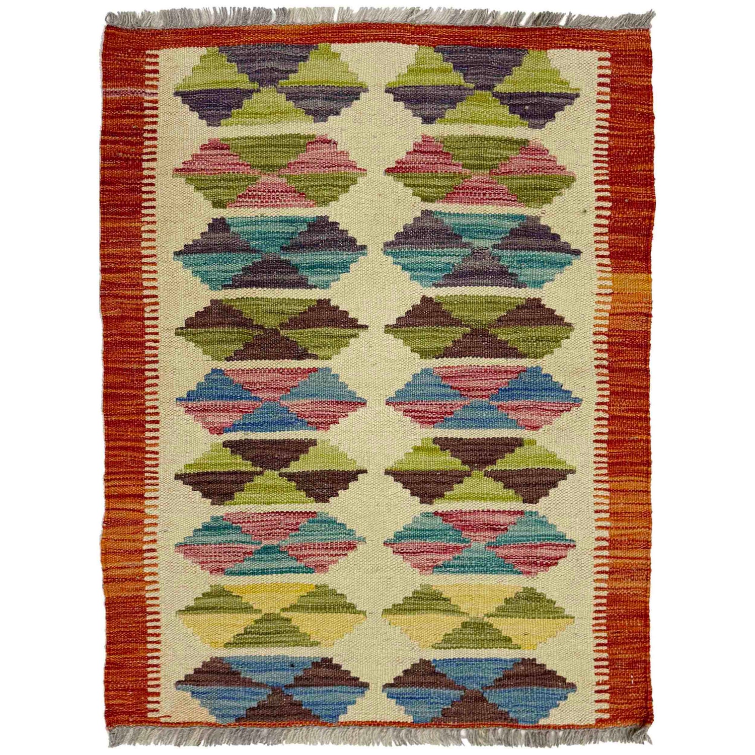 Handmade Vegetable Kelim 2' 1" x 3' 0" (ft) - No. R39014