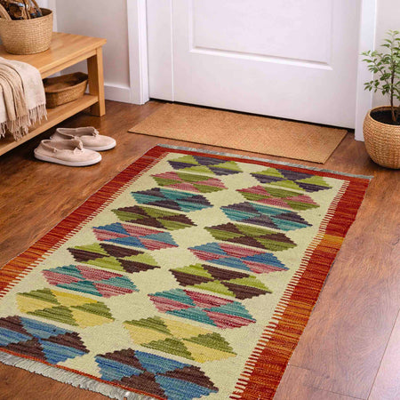 Handmade Vegetable Kelim 2' 1" x 3' 0" (ft) - No. R39014