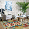 Handmade Vegetable Kilim 2' 7" x 4' 2" (ft) - No. R39018