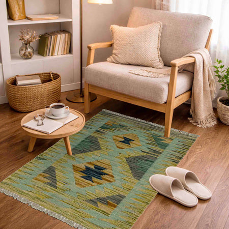 Handmade Vegetable Kilim 2' 0" x 2' 8" (ft) - No. R39020