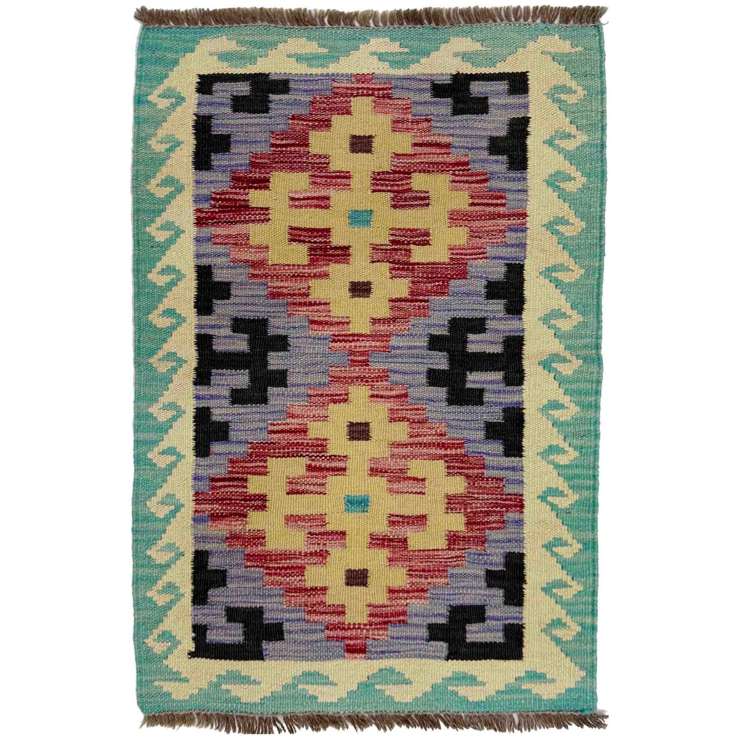 Handmade Vegetable Kilim 2' 0" x 3' 0" (ft) - No. R39021