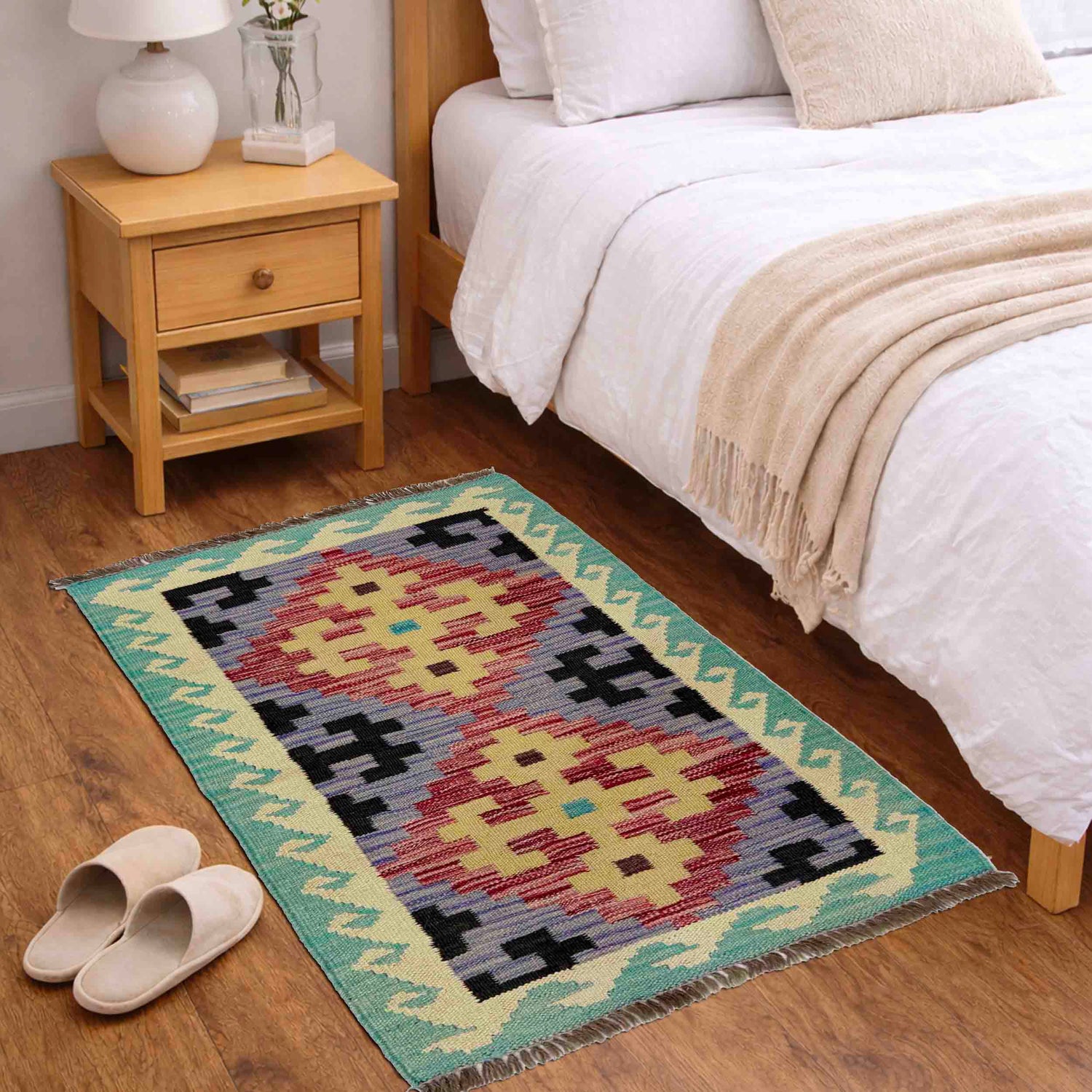 Handmade Vegetable Kilim 2' 0" x 3' 0" (ft) - No. R39021