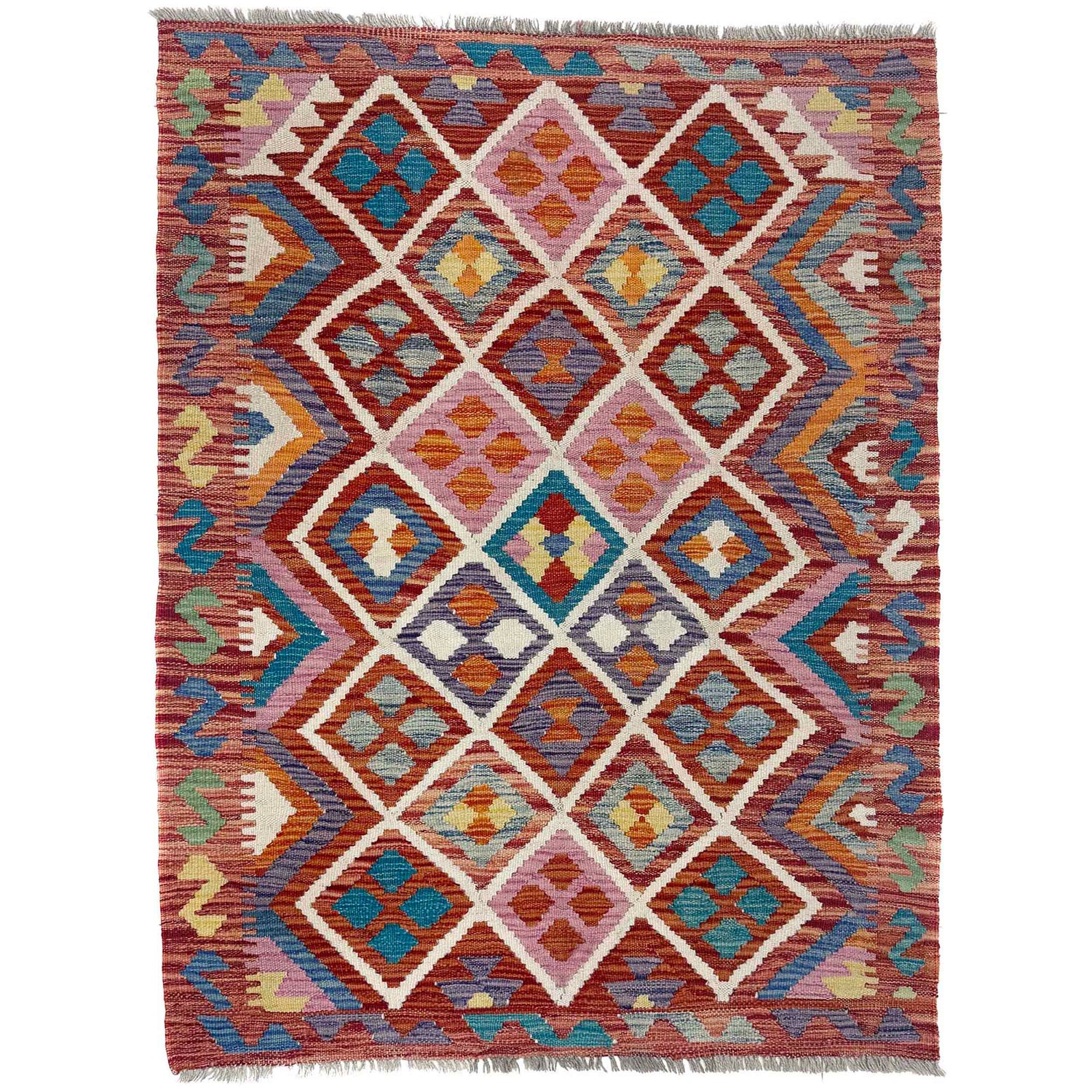Handmade Vegetable Kelim 3' 6" x 4' 11" (ft) - No. R39032