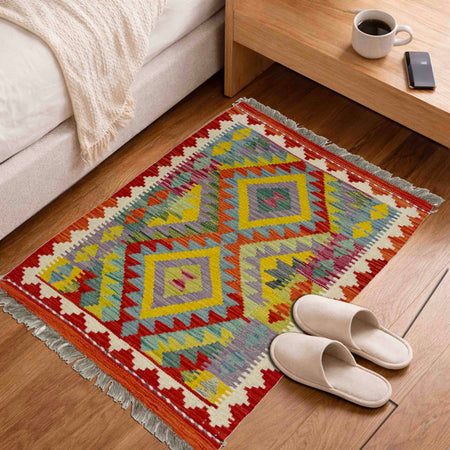 Handmade Vegetable Kilim 2' 3" x 3' 0" (ft) - No. R39052
