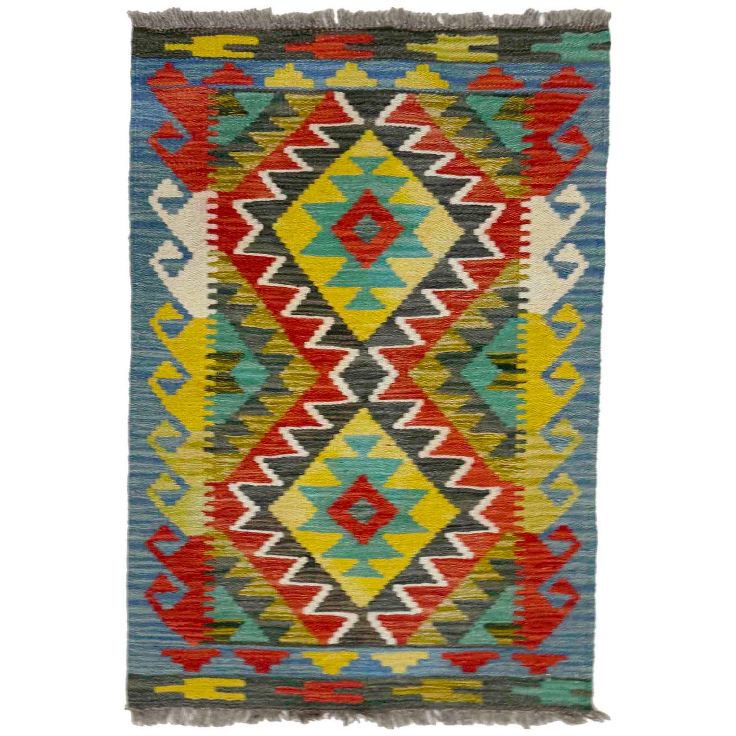 Handmade Vegetable Kelim 2' 1" x 2' 11" (ft) - No. R39053