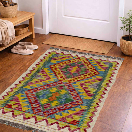 Handmade Vegetable Kilim 2' 0" x 3' 1" (ft) - No. R39055