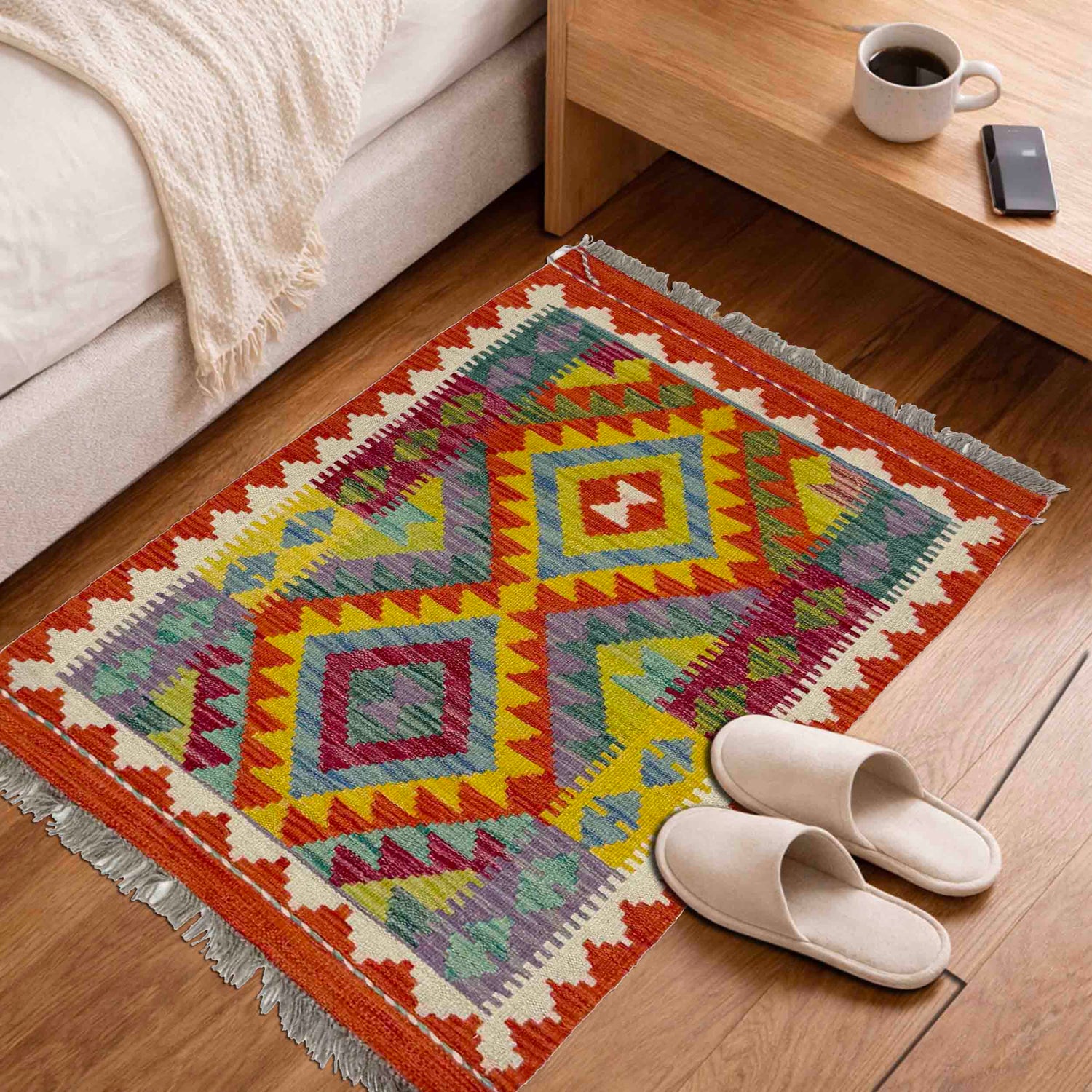 Handmade Vegetable Kilim 2' 1" x 3' 1" (ft) - No. R39058