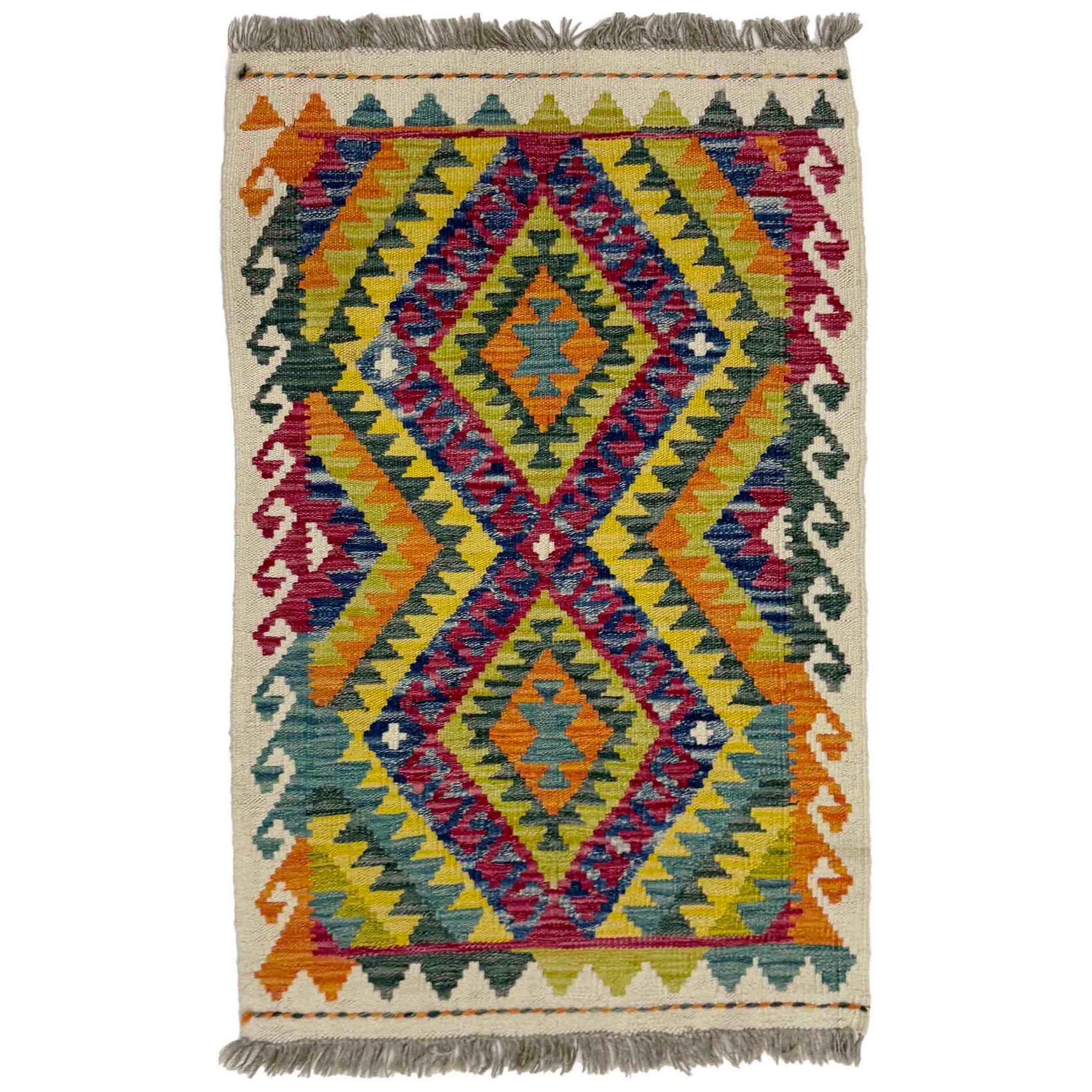 Handmade Vegetable Kelim 2' 2" x 3' 6" (ft) - No. R39059