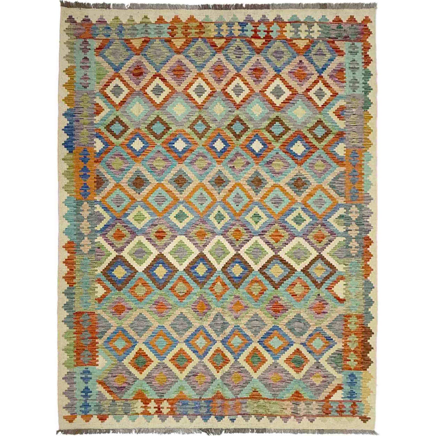 Handmade Vegetable Kelim 6' 0" x 8' 6" (ft) - No. R39063