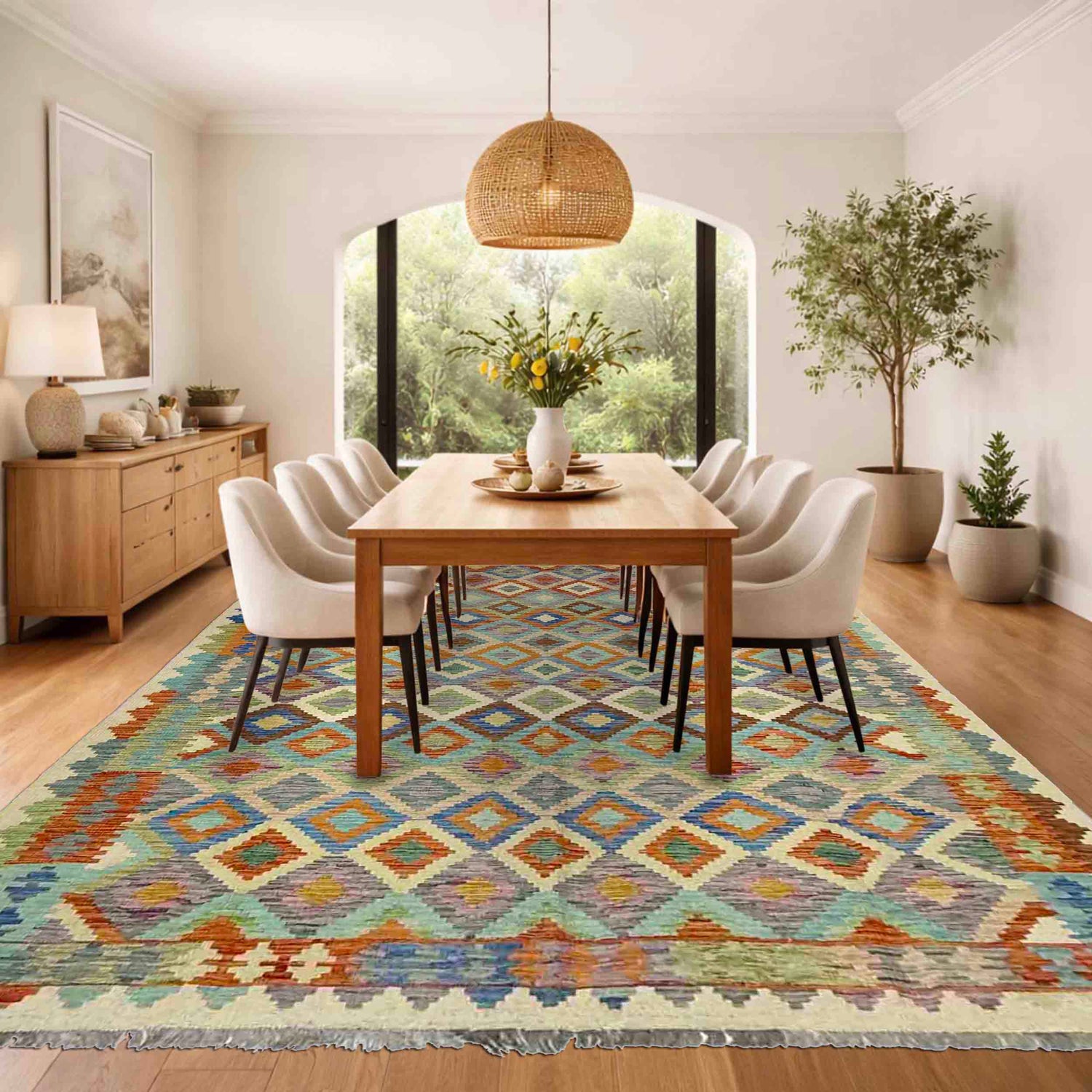 Handmade Vegetable Kelim 6' 0" x 8' 6" (ft) - No. R39063