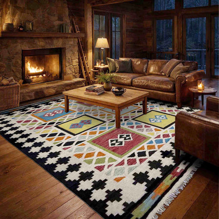 Handmade Vegetable Kilim 5' 7" x 7' 9" (ft) - No. R39066