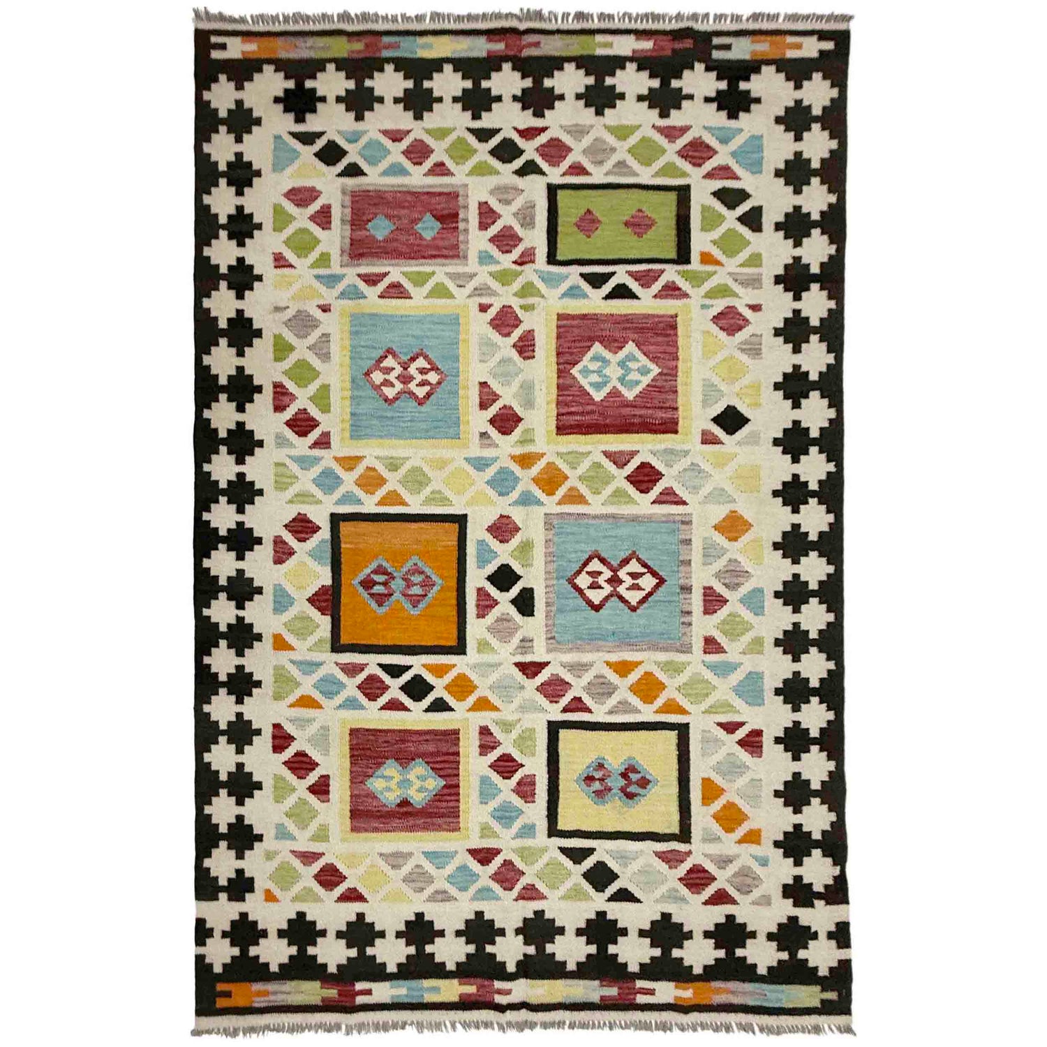 Handmade Vegetable Kelim 5' 4" x 7' 10" (ft) - No. R39068