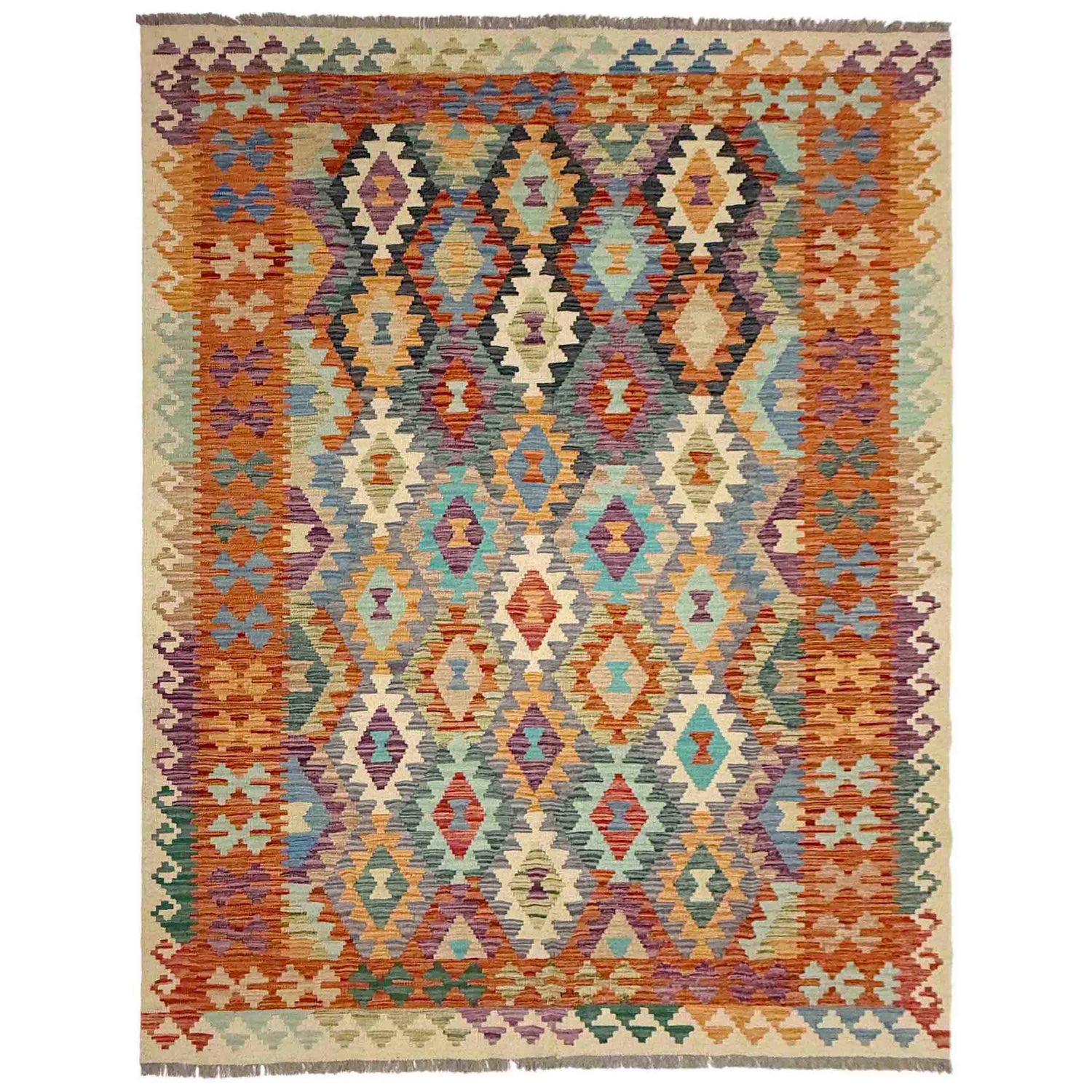 Handmade Vegetable Kilim 5' 10" x 8' 0" (ft) - No. R39069