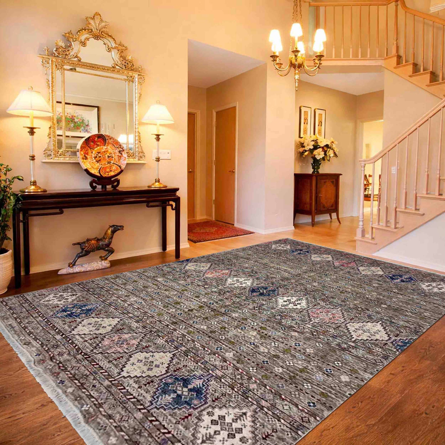 Hand-Knotted Gabbeh Carpet  6' 6" x 9' 8" (ft) - No. R39638
