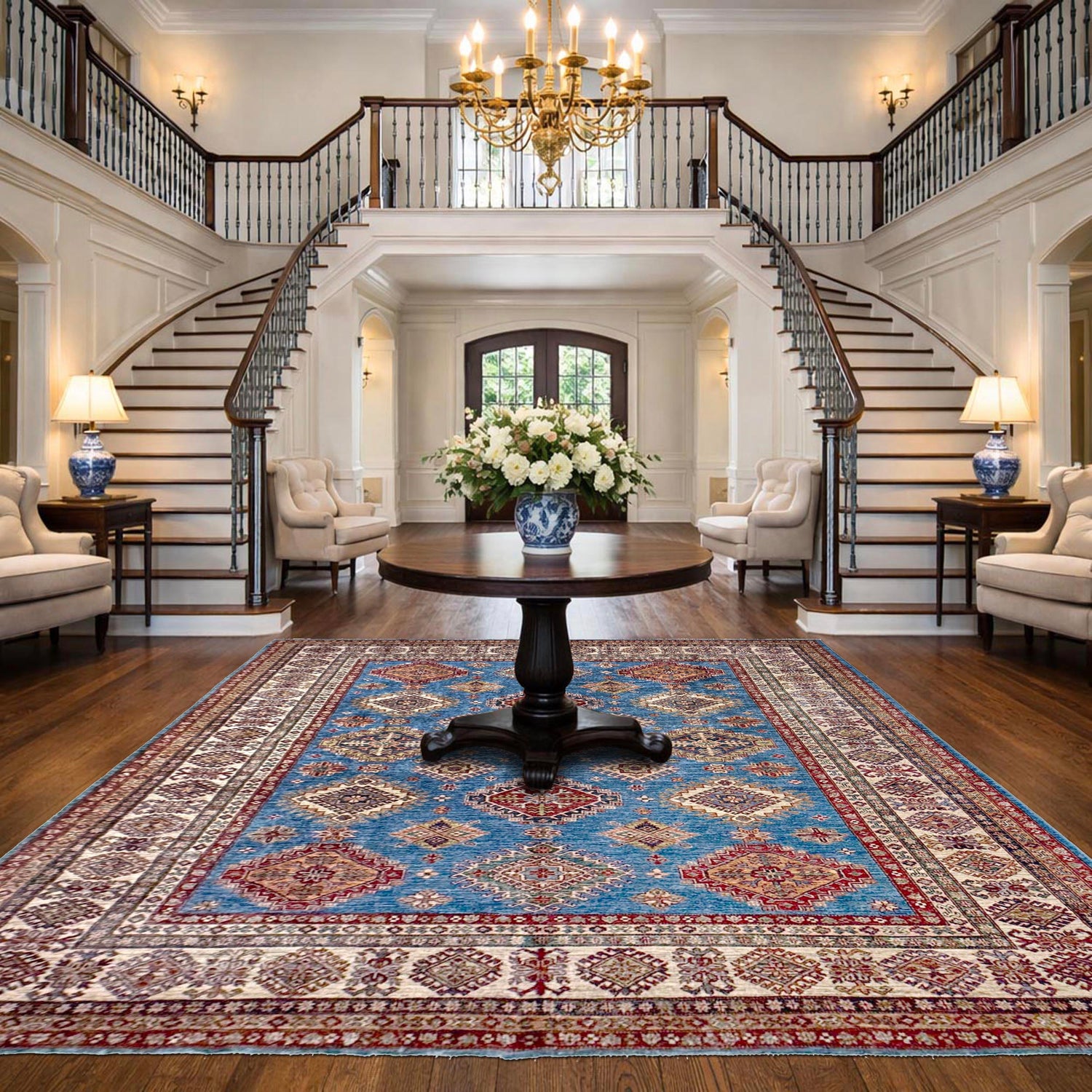 Fine Kazak Carpet 8' 3" x 10' 1" (ft) - No. R39639