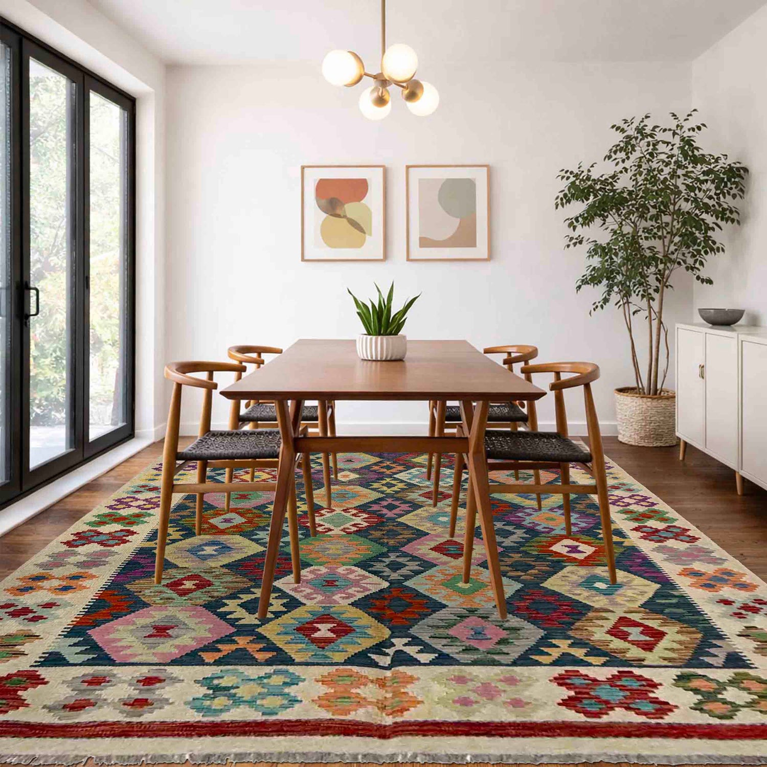 Handmade Vegetable Kelim 5' 9" x 8' 1" (ft) - No. R39659