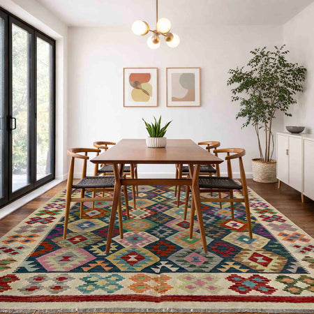 Handmade Vegetable Kelim 5' 9" x 8' 1" (ft) - No. R39659