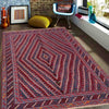 Red Color Mashwani Rug 4' 8" x 5' 10" (ft) - No. R39733