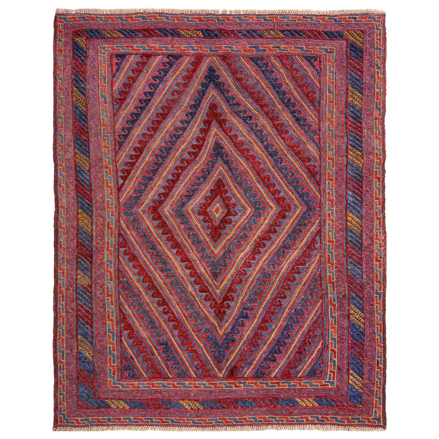 Red Mashwani Carpet 4' 10" x 5' 11" (ft) - No. R39734