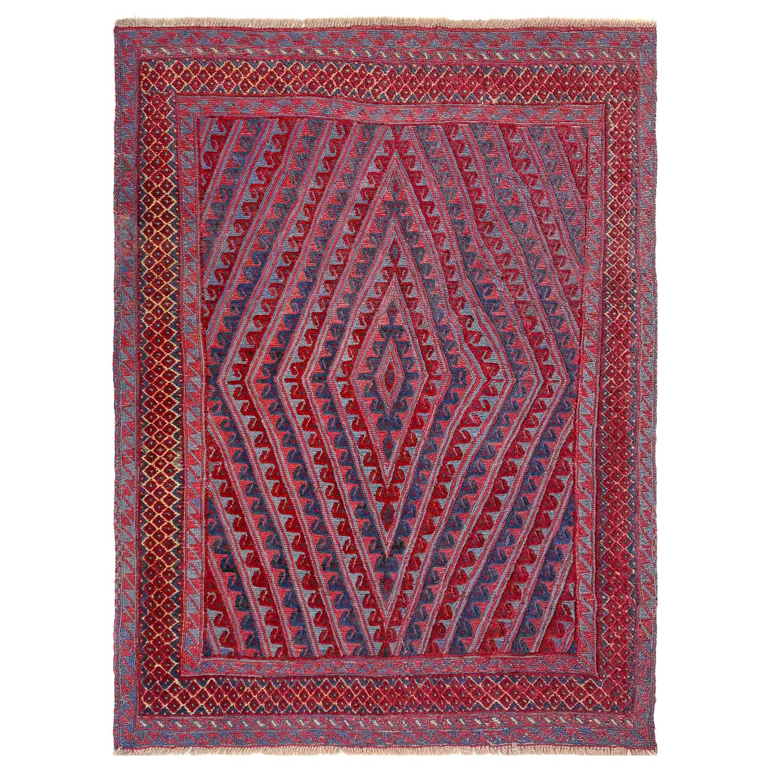 Red Mashwani Qaleen 4' 11" x 5' 9" (ft) - No. R39737