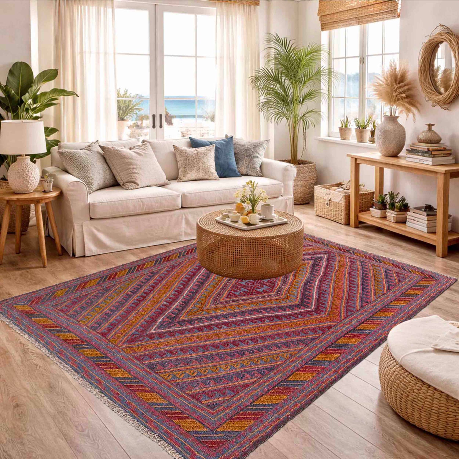 Multi Color Mashwani Carpet 4' 10" x 6' 1" (ft) - No. R39741
