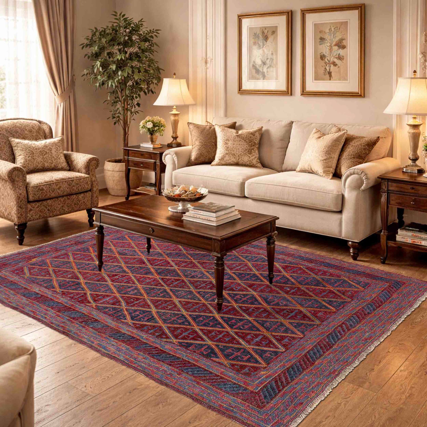 Multi Color Mashwani Carpet 5' 0" x 6' 1" (ft) - No. R39742