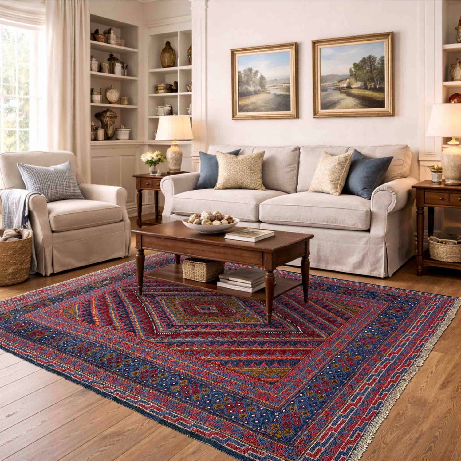 Multi Color Mashwani Qaleen 4' 10" x 6' 0" (ft) - No. R39744