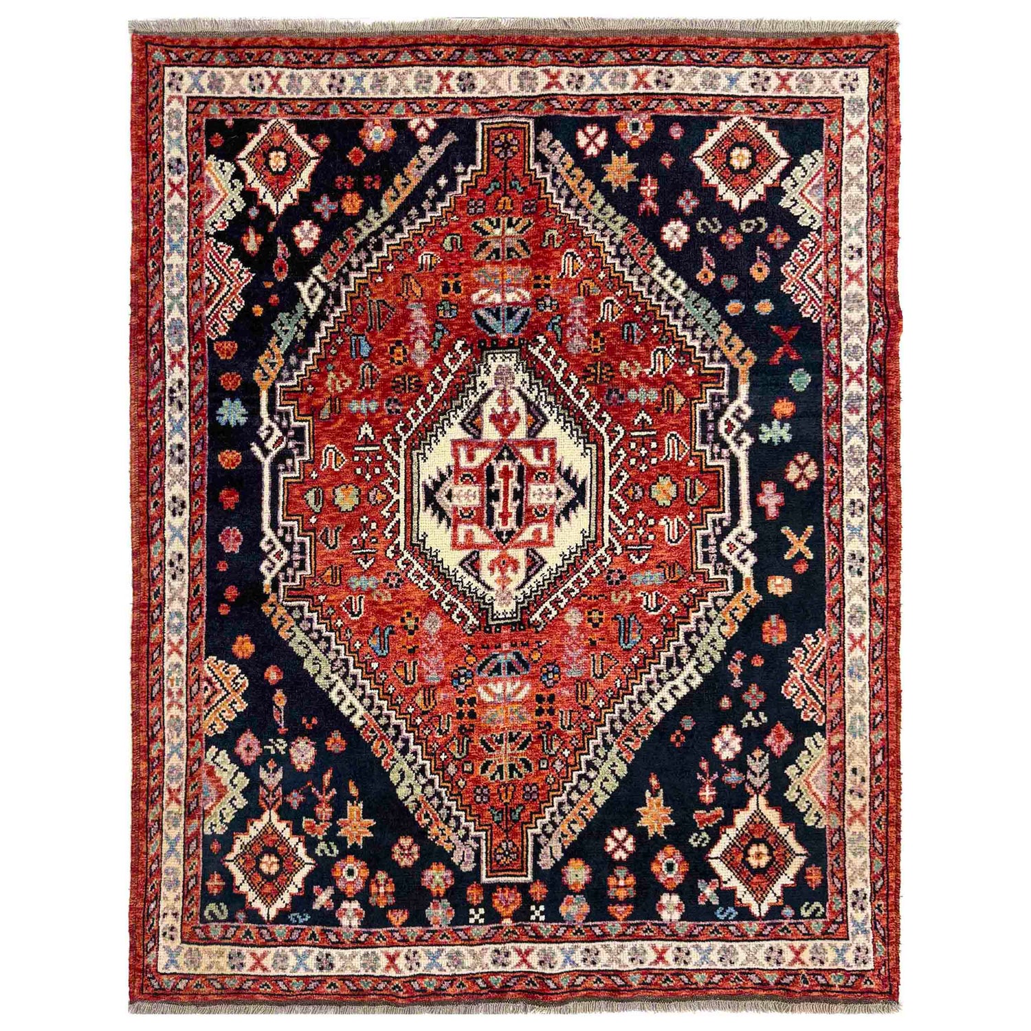 Multi Color Shirazi Carpet 5' 4" x 6' 7" (ft) - No. R39751