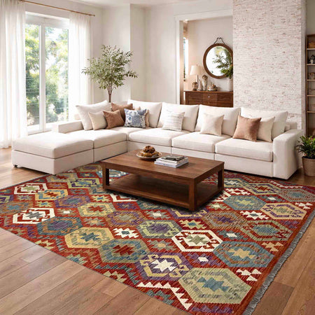 Handmade Vegetable Kelim 6' 0" x 8' 0" (ft) - No. R39757