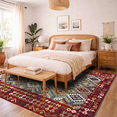 Handmade Vegetable Kelim 6' 9" x 9' 8" (ft) - No. R39759